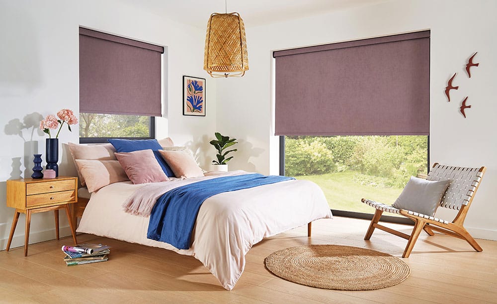 Custom Blinds in a Bedroom